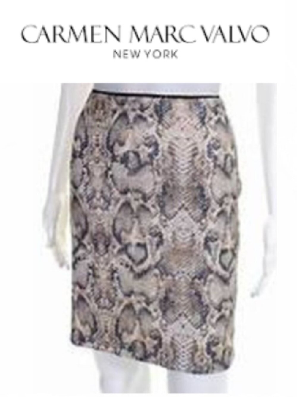 NWOT Snakeskin Python sequin printed pencil skirt size 6 small